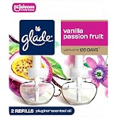 Glade PlugIns Refills Air Freshener, Scented and Essential Oils for Home and Bathroom, Vanilla Passion Fruit, 1.34 Oz, 2 Count