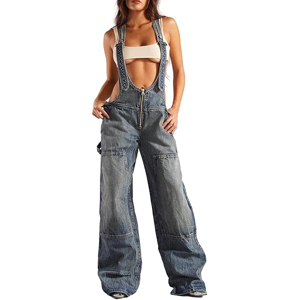 Amazon.com: TACSTRUN Women's 90s Vintage Denim Overalls Sexy