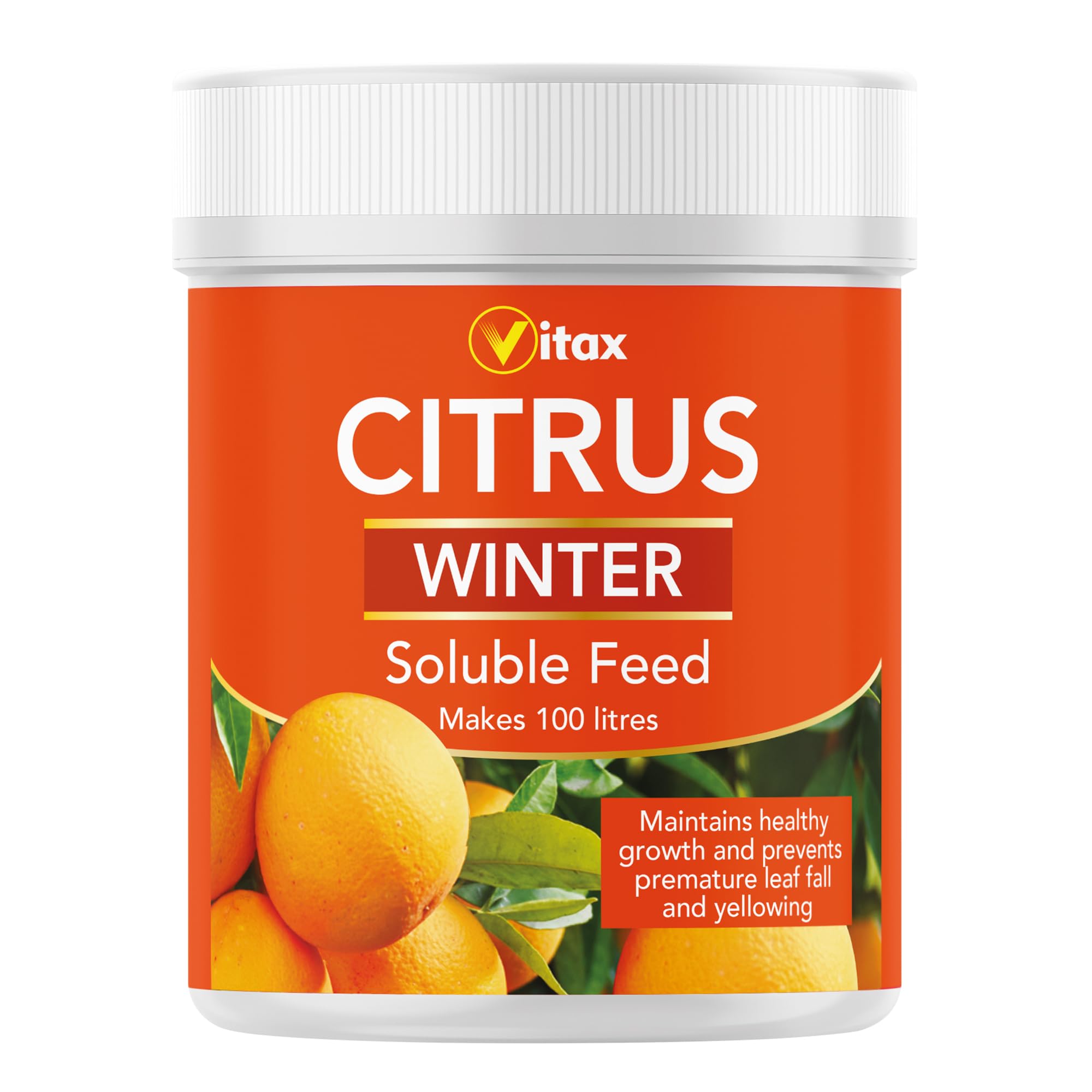Vitax Citrus Winter Soluble Plant Feed, Balanced Maintenance Feed, Discourgaes Premature Leaf Drop, For Use Over Autumn/Winter: 200G