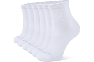 CLOSEMATE Womens Ankle Running Socks Athletic Cushioned 6 Pairs Breathable Anti Blister Comfy Cotton Sports Socks Mini Crew