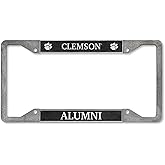 Rico Industries NCAA Clemson Tigers Pewter License Plate Frame 12" x 6"