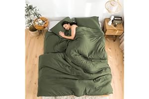 COTTEBED Ultra-Soft Queen Washed Bedding Comforter Sets Bed, All Seasons Use Light Weight with Warm Fluffy Washable Cotton Mi