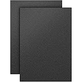 2 Pack Black ABS Plastic Sheet 8" x 12" x 1/8" Thick (3mm), High Tensile and Impact Strength Moldable Plastic Sheet Plexiglass Sheet, DIY Material for Home Decor,Handicrafts