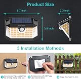WELALO 188 LED Solar Motion Light 3 Modes IP65 Weatherproof 2 Pack Warm White view 2