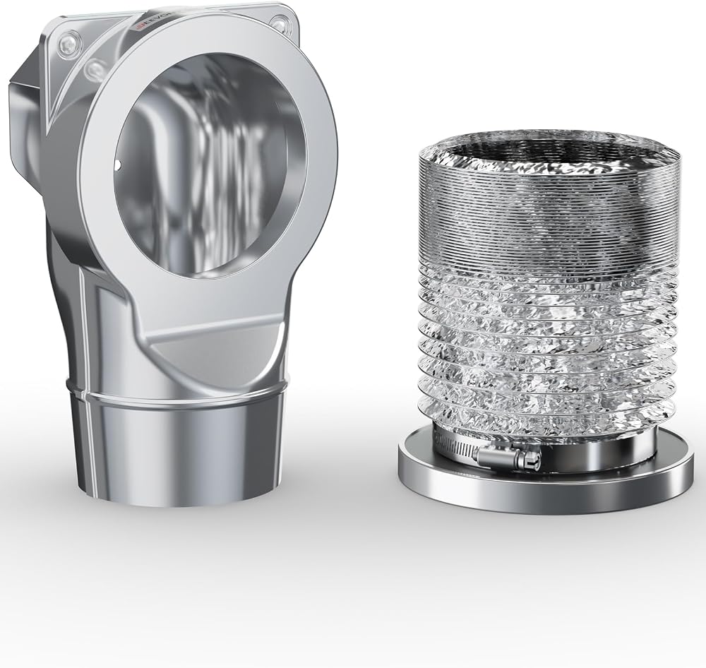 JEEVONY Magnetic Dryer Vent Coupling DV90 Airtight Seal Dryer Vent Connector Kit Easy to Clean Quick Connector Including a 2.