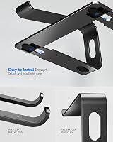 Nulaxy Laptop Stand Aluminum Riser 10-16 Inch Ventilated Black view 5