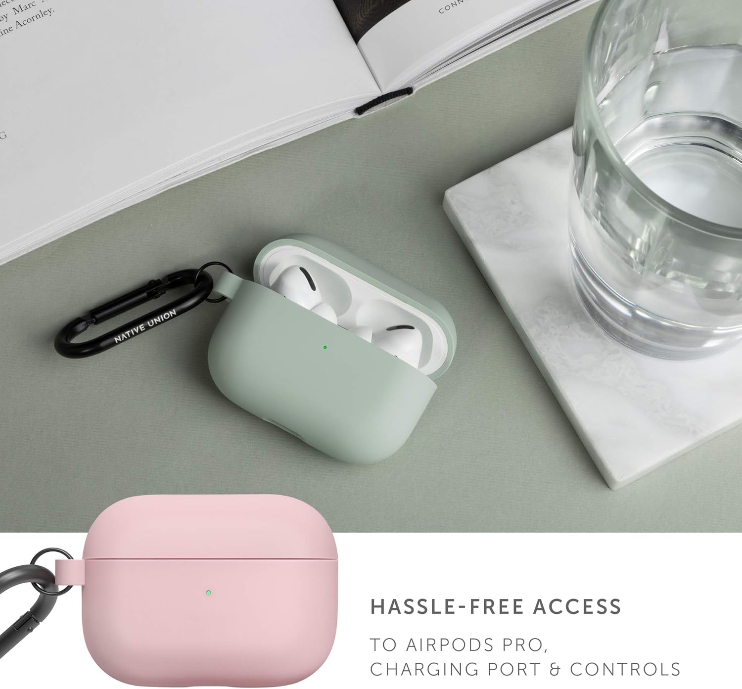 Native Union Roam Case for AirPods Pro - Silky & Matte Liquid Silicone Case - Compatible with AirPods Pro/Pro2 (Rose) - Image 5