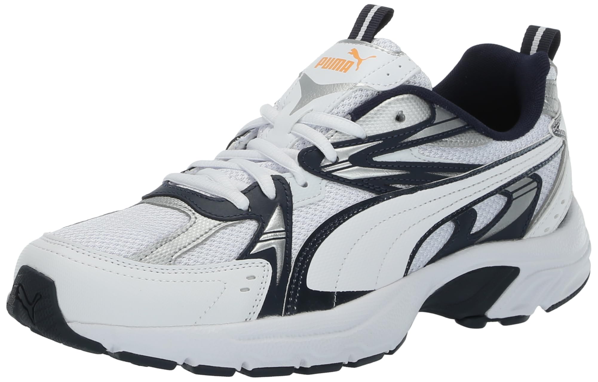 PUMA Men’s Milenio Tech Sneaker, Club Navy White Silver, 11