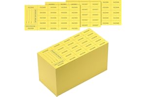Kosiz 1000 Sheet 20 Bid Raffle Tickets Chinese Auction Tickets Sheets Auction Fundraiser Ticket Numbered with Name and Phone Number Per Sheet Raffle Tags for Bidding (Yellow)