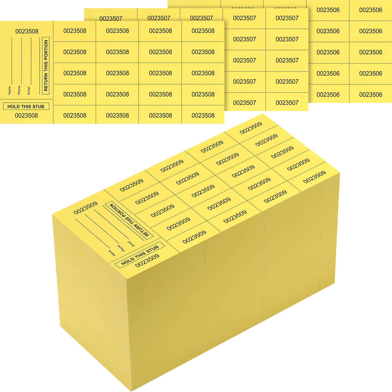 Kosiz 1000 Sheet 20 Bid Raffle Tickets Chinese