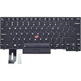 Replacement Keyboard for ThinkPad T480S T490 T495 E480 E490 E495 L380 L390 L480 L490 Series Laptop with Backlit US Layout