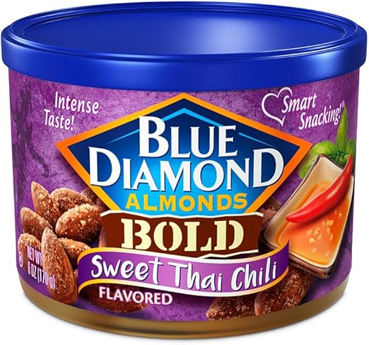Blue Diamond Almonds 6 Oz 170 G Sweet Thai Chili Amazon Co Uk Grocery