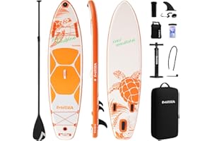 EVERSEA Inflatable Stand-Up Paddle Boards – Available 32"/33"/34" Widths Inflatable Paddle Board with SUP Accessories, Camera Mount, Basic All-Around SUP Board for All Skill Levels, Up to 450lbs