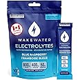 Wake Water Sugar Free Electrolytes Packets, Canadian Made Blue Raspberry Hydration Powder, Keto & Paleo Friendly Electrolyte 