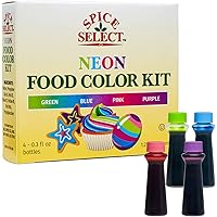 Spice Select Neon Food Colors Blue Green Pink Purple 1.2 Oz