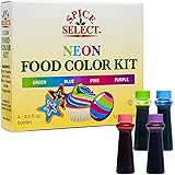 Spice Select Neon Food Colors Blue Green Pink Purple 1.2 Oz