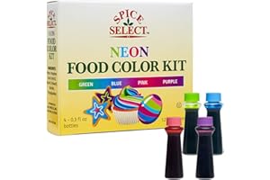 SPICE SUPREME Spice Select Neon Food Colors Blue Green Pink Purple 1.2 Oz