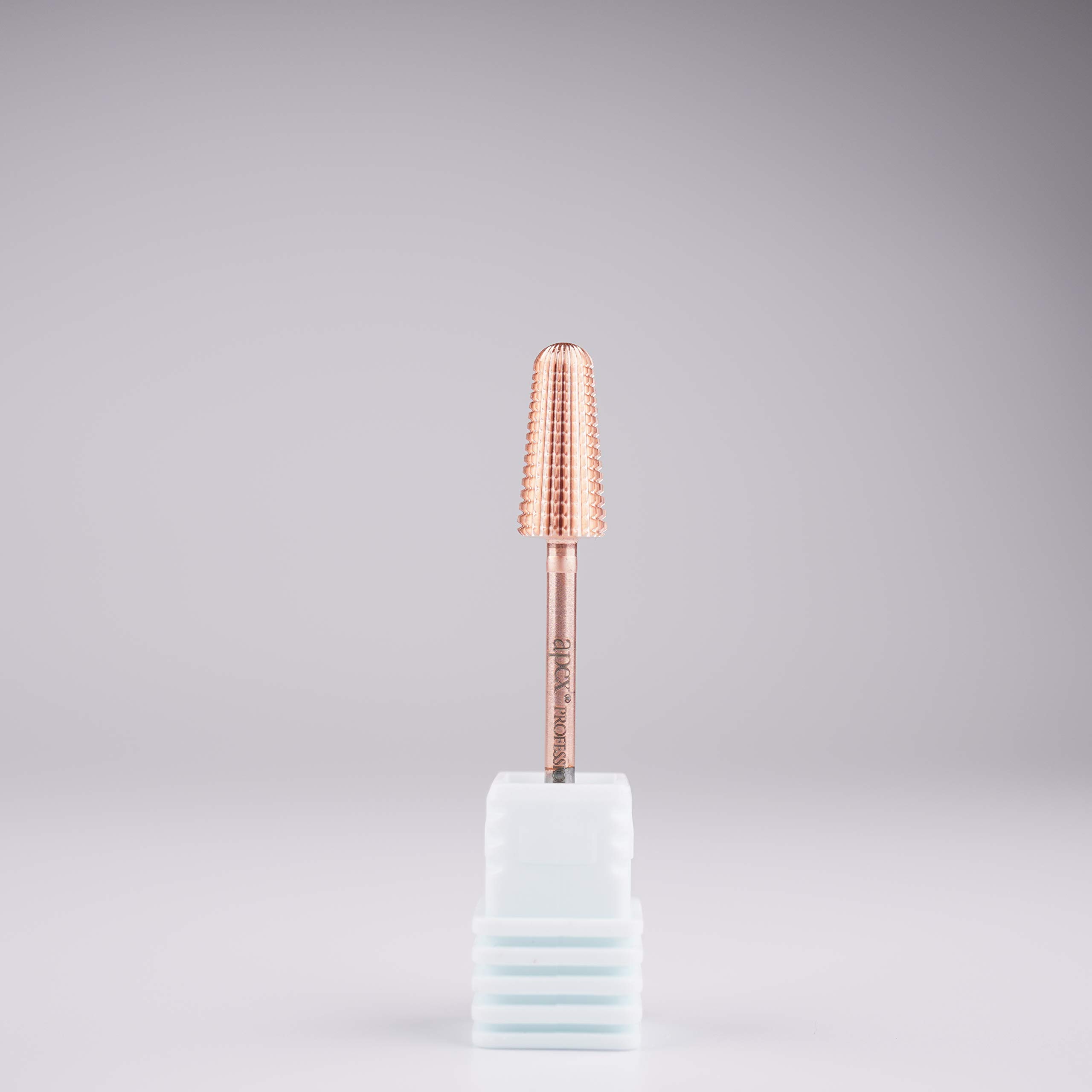 New* Apex® Professional Tungsten Carbide Electric Nail Drill Bit 3/32 inch, 2.35mm Shank for Gels, Acrylics, Nail Art, Manicure, Pedicure, Salon Professional Nails (Volcano 2 Way) (Medium)