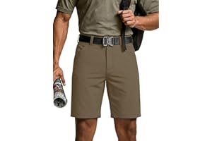 TUREFACE Men's 10 Inch Cargo Shorts Hiking Shorts with Zipper Pocket Quick Dry Outdoor Shorts(NO Belt)