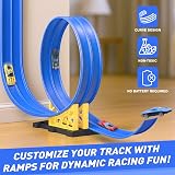 Dreamon 5M Flexible Car Track with 4 Cars 2 Ramps Storage Bag Blue view 7