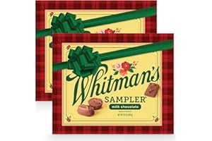 TABOOM Whitman’s Sampler Assorted Milk Chocolates, Valentines's Day Gift - Premium Assortment Gourmet Assorted Gift Chocolate Box with 11 Flavors - Great for Sharing, 10oz, 22 Pieces (2 Pack)