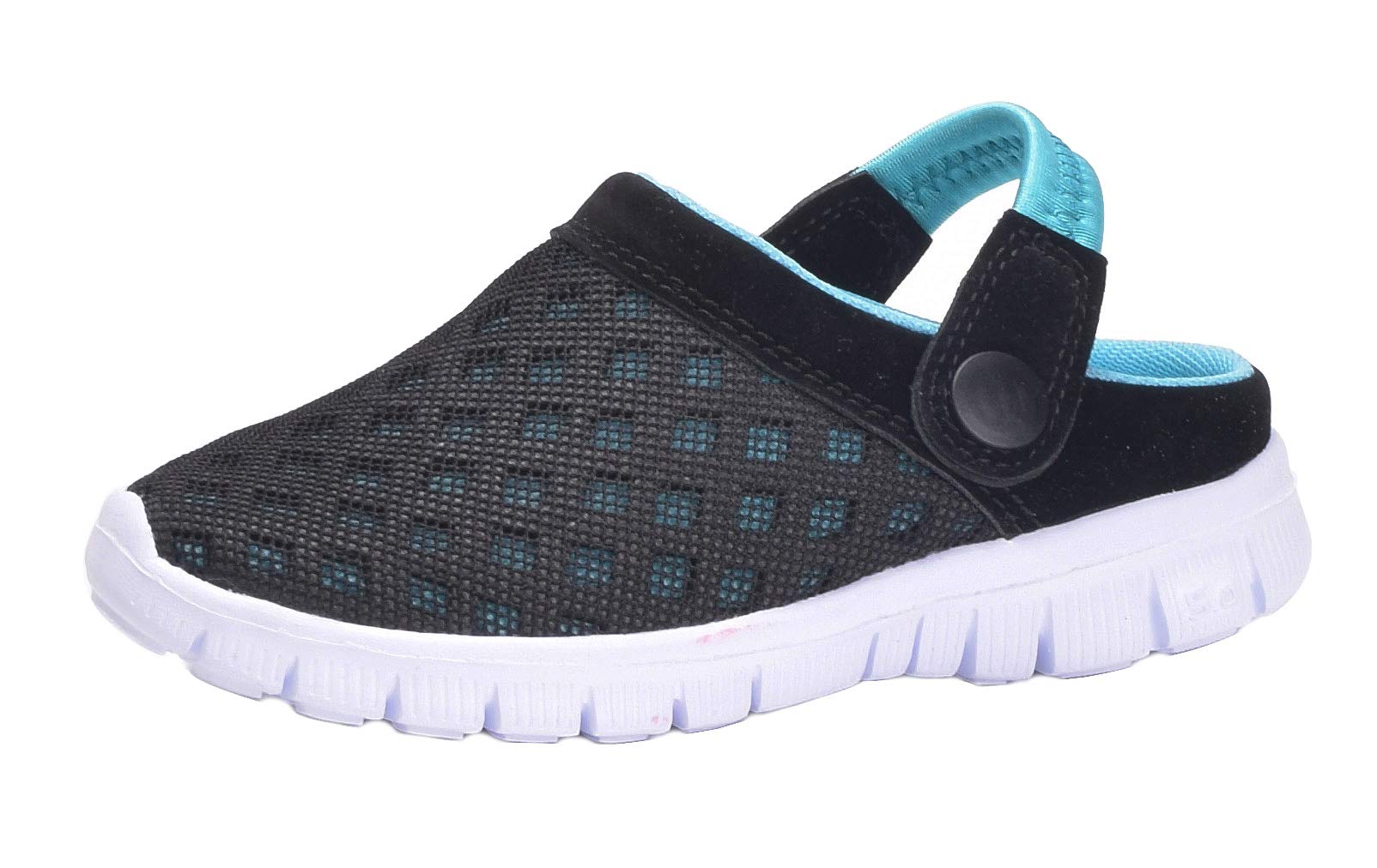 Clogs Kinder Hausschuhe Jungen Mädchen Gartenschuhe Pantoletten Strand Sandalen Atmungsaktiv rutschfest,11-Blau,34 EU