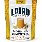 Laird Superfood Morning Jumpstart Powder Drink Supplement, Lemon, Lucuma, Ginger and Cayenne Cleanse, Organic, 2.7 Oz Bag, Pack of 1