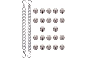 GIDDITZ Metal Shoe Chains Punk Rivet Cone Spike Shoe Charms Bling Chain Decoration Sandals for Women Girls Man Party Favors Birthday Gifts Sliver