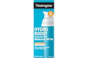 Neutrogena Hydro Boost Hyaluronic Acid Moisturizer SPF 50 with Broad Spectrum, Non-Greasy, Fragrance Free Daytime Facial Mois
