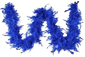 Daieeparty Feather Boas-35g/45g Turkey Chandelle Feather Boa for Dancing Wedding Party Halloween Costume Decoration