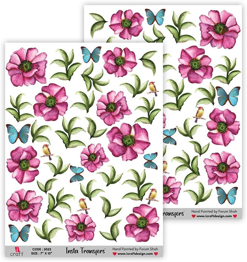 iCraft Water Transfer Sheet (5052) for DIY Art Craft Scrapbooking