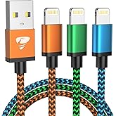 iPhone Charger, USB to Lightning Cable 3Pack 6ft [Apple MFi Certified] Nylon Braided Cord Fast iPhone Charging Cable for iPho