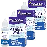 Alkazone Make Your Own Alkaline Water | 1 Pack Makes 20 Gallon | Alkaline Booster Drop | 3 Pack 1.25 Oz