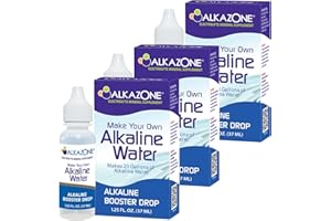 Alkazone Make Your Own Alkaline Water | 1 Pack Makes 20 Gallon | Alkaline Booster Drop | 3 Pack 1.25 Oz