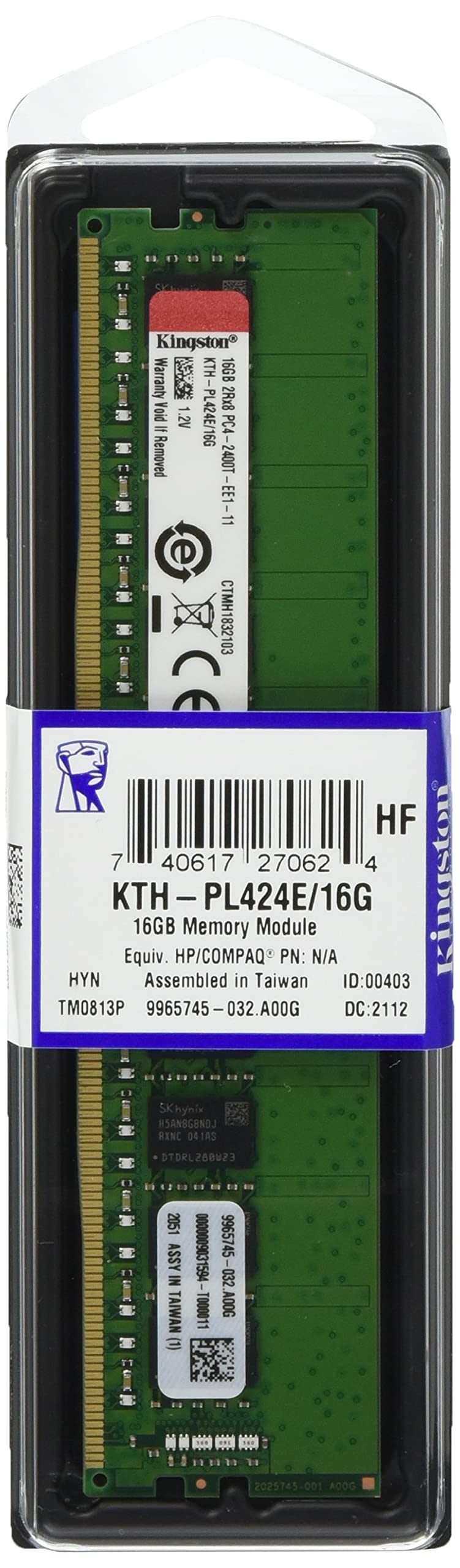 Kingston Memory 4GB PL424E 2400/16G 16 GB DDR4 ECC Module