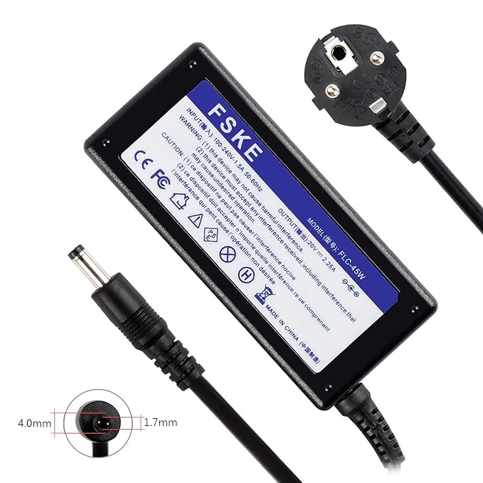 FSKE® 45W 20V 2.25A ADP-45DW C Laptop Netzteil für Lenovo Ideapad 320S 320 120S 520S Miix 510 Yoga 710 AC Adapter,110 520 500