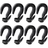 8PCS Bungee Shock Cord Hook Rope Terminal Ends Tabbed S Open Hooks Elastic Rope Hook for Kayaks