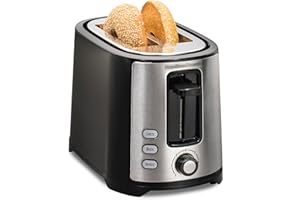 Hamilton Beach 2 Slice Extra Wide Slot Toaster with Bagel & Defrost Settings, Shade Selector with 7 Browning Levels, Toast Bo