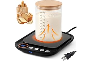 Sourdough Starter Warmer Mat, Sourdough Heating Mat for Jars up to 40 oz with Temp Memory Function & Precise 1°F Thermostat C