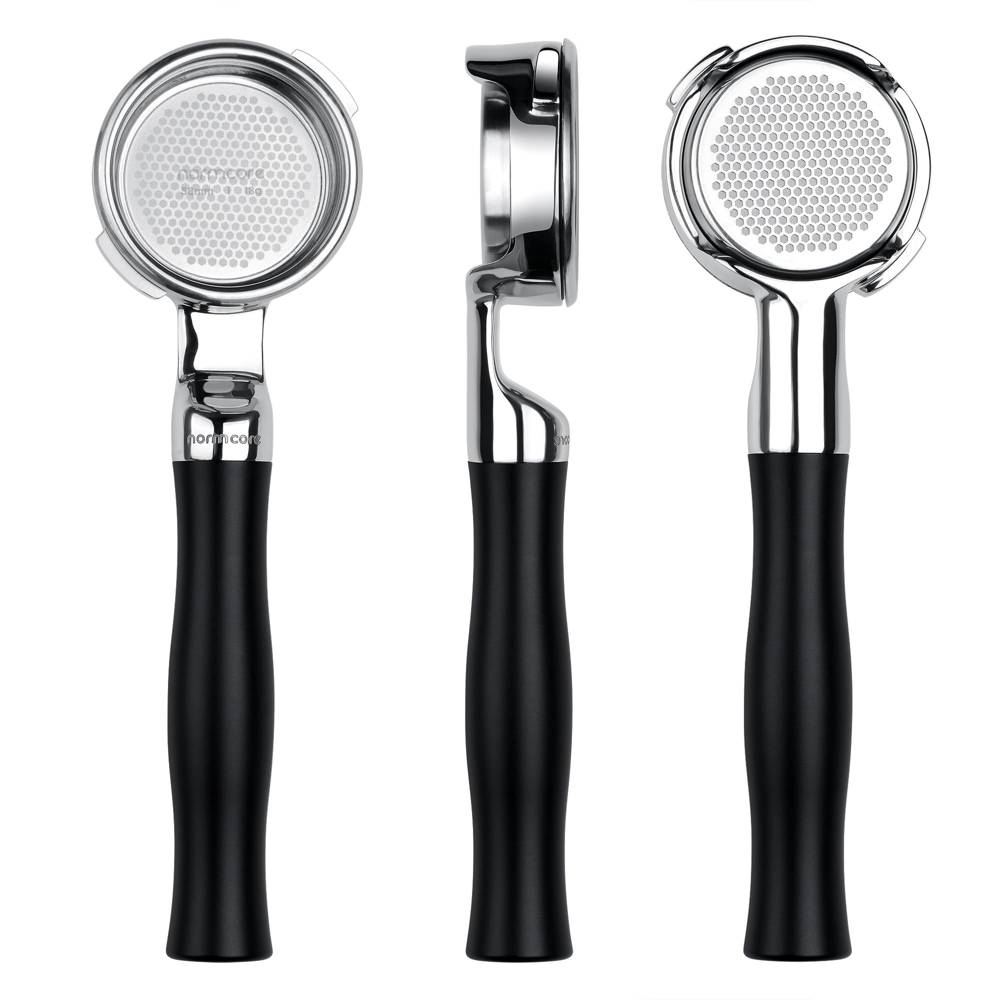 Photo 1 of Normcore 51mm Bottomless Portafilter Fits DeLonghi Dedica EC680 EC685, SMEG, EUPA Machines, 3-Ear Naked Portafilter with Anodized Aluminum Handle, Included 18 g Precision Double shot Basket
