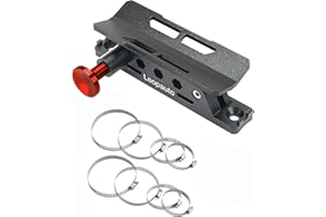 Leopauto Vehicle Fire Extinguisher Mount Bracket, Aluminum Adjustable Quick Release Roll Bar Fire Extinguisher Bottle Mount with 8 Clamps, Compatible with Jeep Wrangler JK TJ Rubicon UTV, Gray