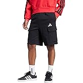 adidas Mens Essentials Feel Cozy French Terry Cargo Shorts