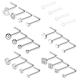 Ruifan 24PCS 18G Surgical Steel 1.5mm 2mm 2.5mm 3mm