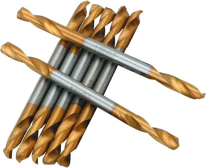 7 Piece 1/8" Titanium Nitride High Speed Steel DoubleEnd Drill Bits