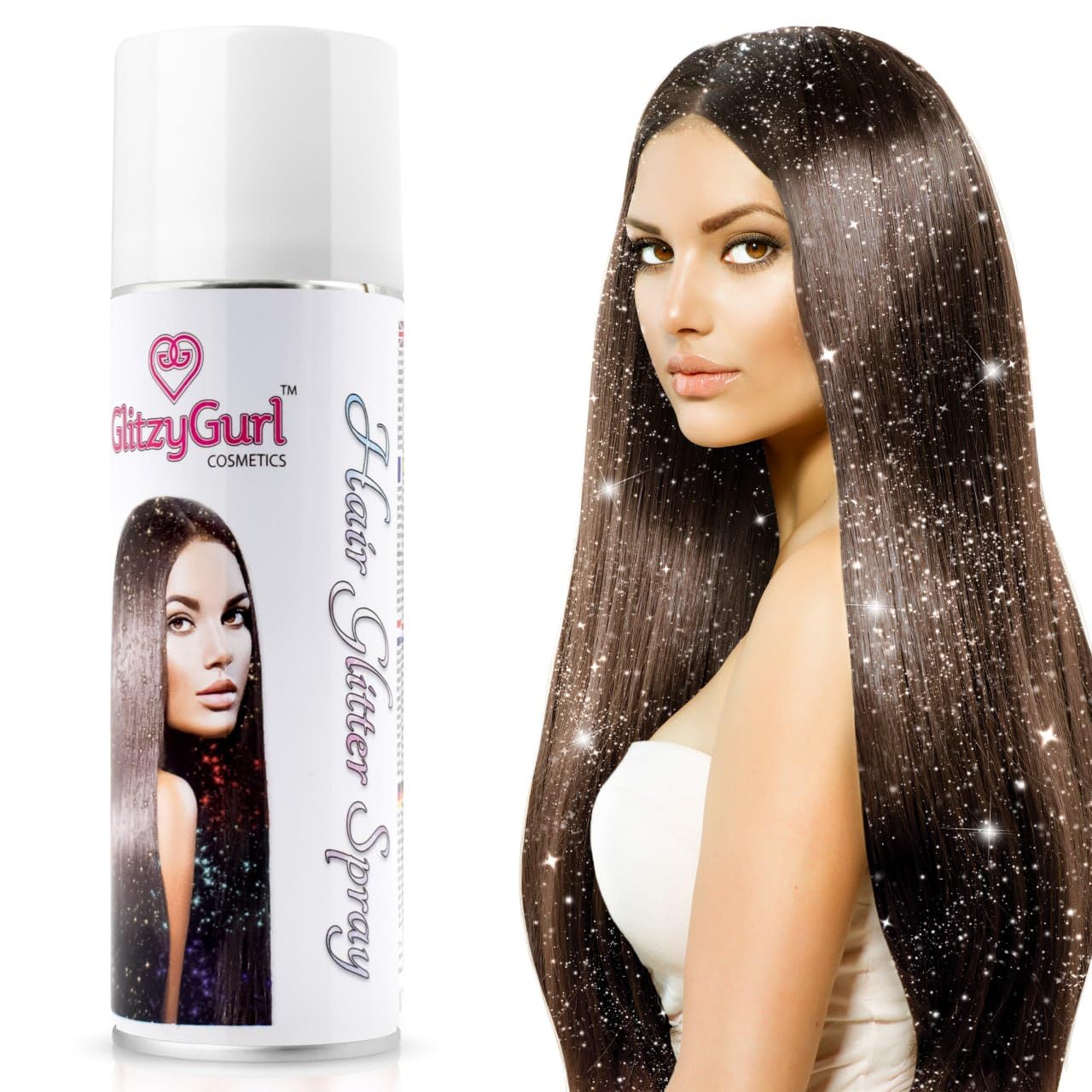 Hair Glitter Spray 125ml Made in UK (Silver Shimmer)