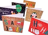 YLAB 30 Mini Christmas Cards for Children with Envelopes – Fun Designs view 1