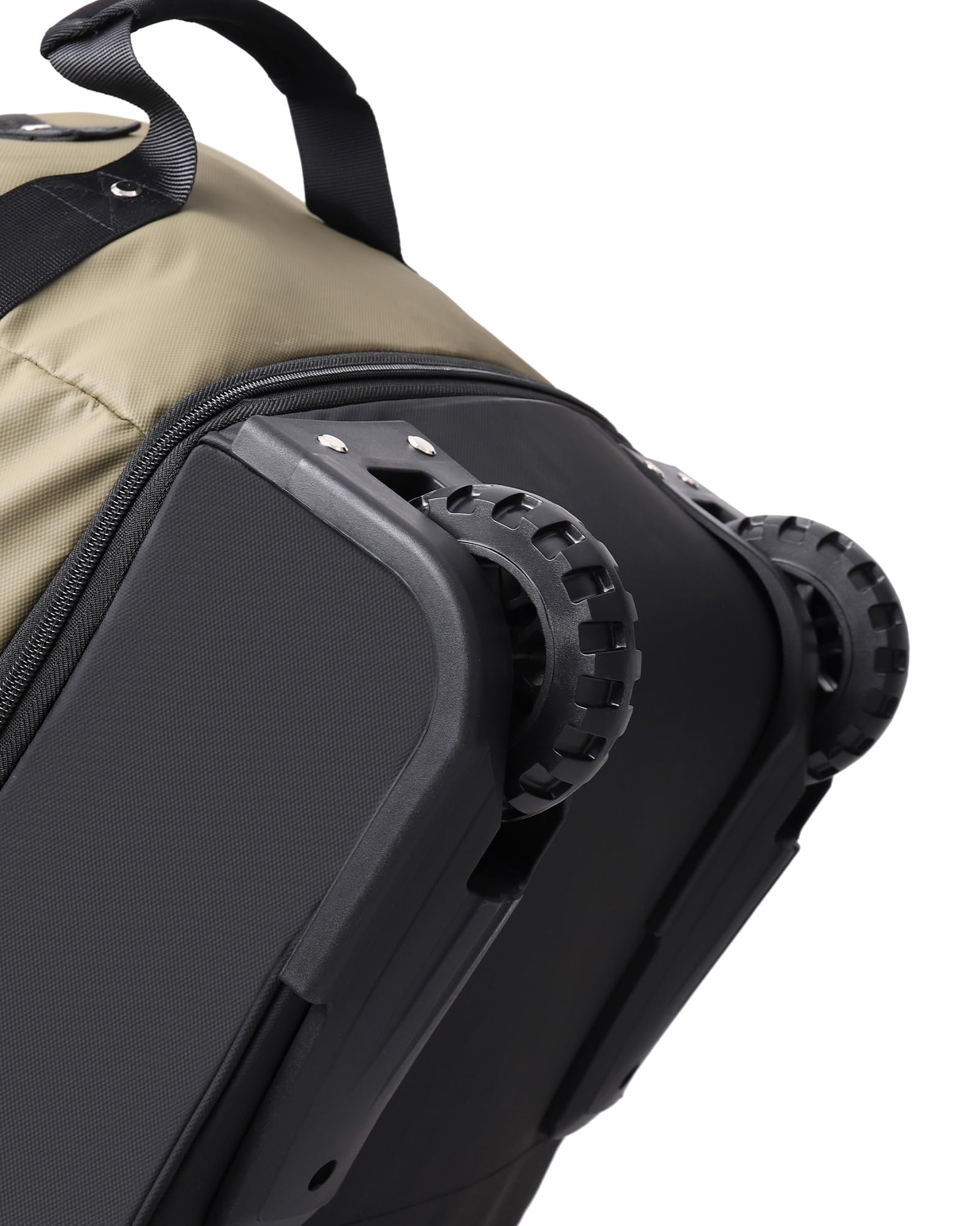 CONTAIL 32”110L Expandable 140L Rolling Duffle Bag with 2 Inline Wheels,Convertible Weekend Travel Bag with Bungee-Cord System,Army Green