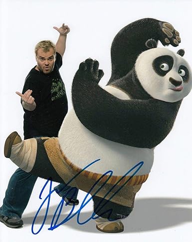 New Art Print of Autographed Photo 8 X 10  Jack Black In Kung Fu Panda