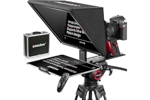 Desview TP150 Teleprompter 15 inch, All Metal Liftable Teleprompters with Remote Control and App iOS/Android for DSLR/Camcorder/Webcam Wide Angle Camera Lens Video Shooting