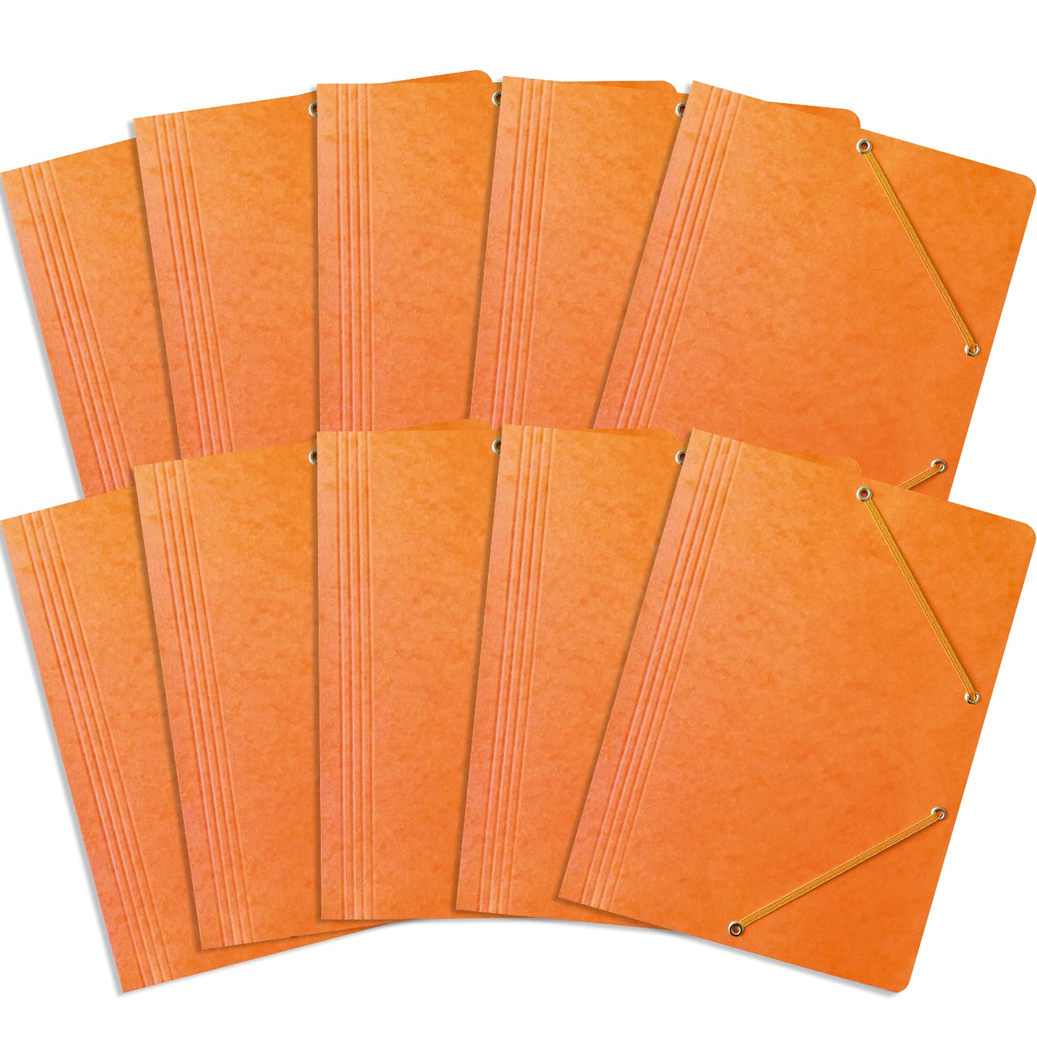 Bantex Portfolio Folder with Rubber A4 Pack of 10 Orange